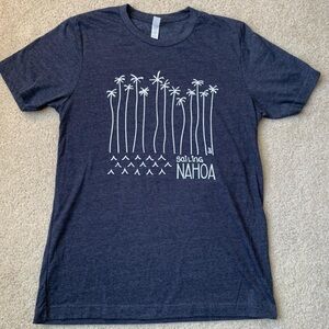 Sailing Nahoa Short Sleeve T-Shirt You Tube Channel Navy & White Tropical Medium